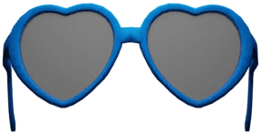 Blue Heart Glasses