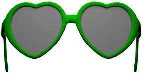 Green Heart Glasses