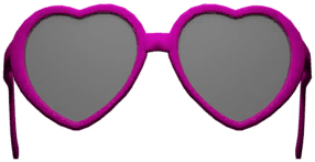 Pink Heart Glasses