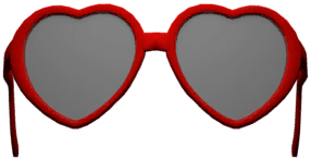 Red Heart Glasses